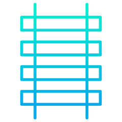 Outline gradient Rails icon