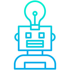Outline gradient Idea bulb icon