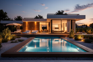 Fototapeta premium Minimalist cubic house exterior