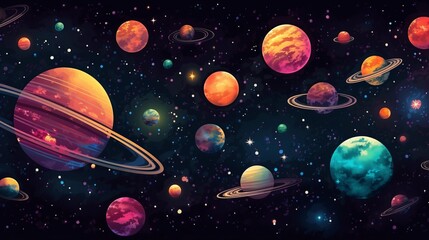 Fototapeta premium alien planet in space