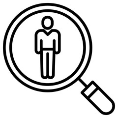 Outline User Recruitment icon