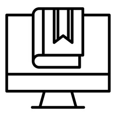 Outline Monitor Book icon