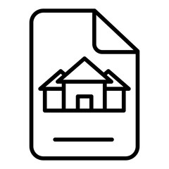 Outline Home Contract icon