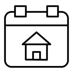 Outline Home Date icon