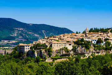 Sault village in Provence France - obrazy, fototapety, plakaty