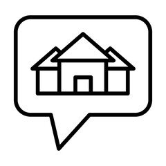 Outline Real estate chat icon