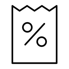 Outline Voucher offer icon