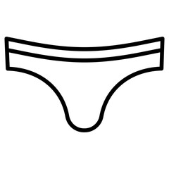 Outline Swim brief icon