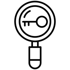 Outline Search Key icon © kiran Shastry