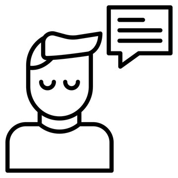 recommend clip art: Outline Advisor chat icon