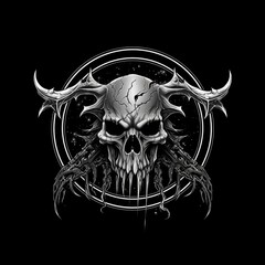 death reaper evil tshirt design mockup printable cover tattoo isolated vector illustration artwork