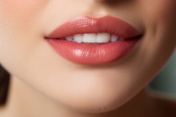 Fototapeta premium The Beautiful nature woman lip. ai generated.