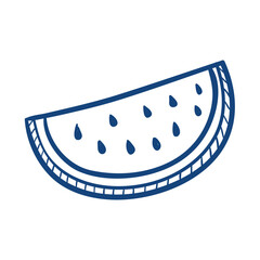 slice of watermelon. Hand drawn vector illustration
