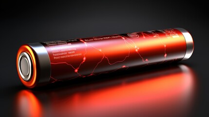 futuristic 3d rendering of rechargeable lithium ion battery cell. generative AI