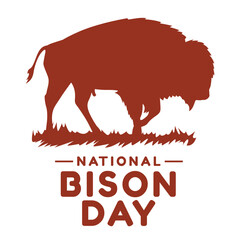 National Bison Day design template good for celebration usage. bison vector illustration. bison image. vector eps 10. © Telkraf.id