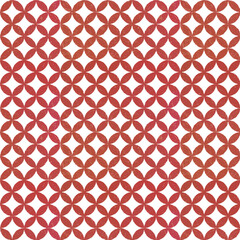 手描き風の七宝文様(シームレス)