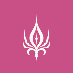 A pink logo design vector art