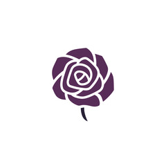 A beautiful rose vector art logo