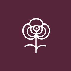 A beautiful rose vector art logo