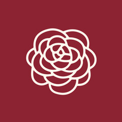 A beautiful rose vector art logo