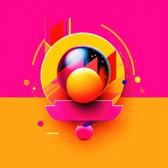 expressive graffiti neon artistic playful illustration design print geometric acid shapes style