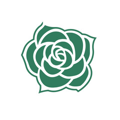 A beautiful rose vector art logo