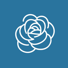 A beautiful rose vector art logo