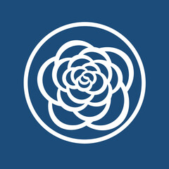 A beautiful rose vector art logo