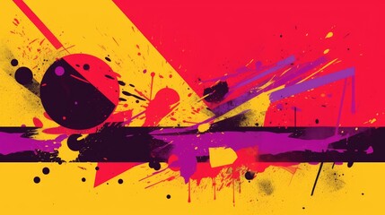 expressive graffiti neon artistic playful illustration design print geometric acid shapes style