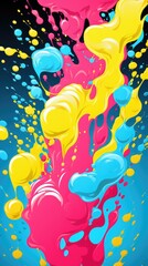 expressive graffiti neon artistic playful illustration design print geometric acid shapes style