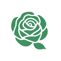 A beautiful rose vector art logo