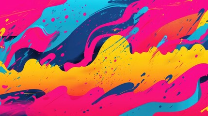 expressive graffiti neon artistic playful illustration design print geometric acid shapes style