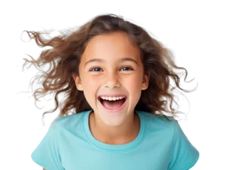 Tuinposter surprised joyful girl kid, png file of isolated cutout object on transparent background. © Аrtranq