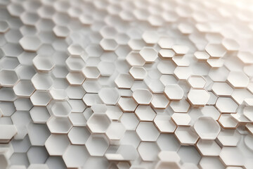 Abstract hexagon background. 3d illustration AI generated.