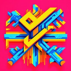 expressive graffiti neon artistic playful illustration design print geometric acid shapes style