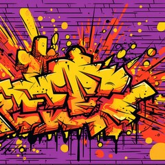 expressive graffiti neon artistic playful illustration design print geometric acid shapes style