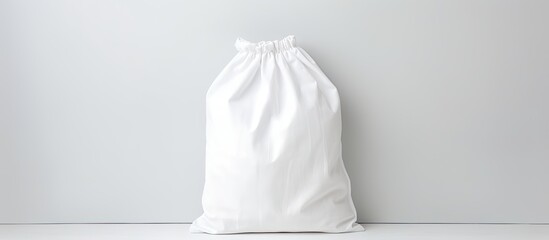 white laundry bag for guests - obrazy, fototapety, plakaty