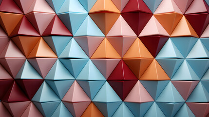 Abstract 3d wall texture with pastel colored triangles tiles texture  © Clipart Collectors