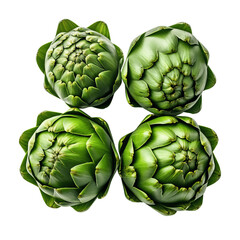 Fototapeta premium Slices of Freshly Cut Artichokes 