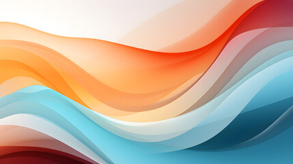 Abstract colorful blue orange complimentary colors and gradients waves texture background panorama banner for web design backdrop 
