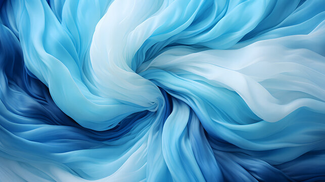 Abstract colorful blue white art design batik spiral swirl shibori technology tie dye pattern template fabric textile 
