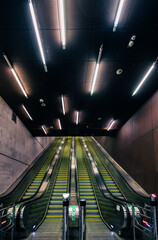 subway escalator
