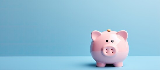 Saving money for dental care using a piggy bank with a tooth model - obrazy, fototapety, plakaty