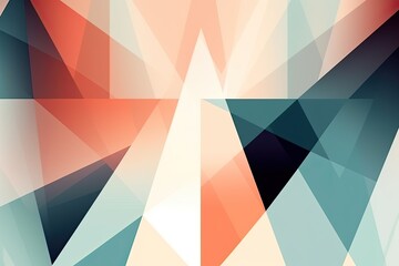 Minimalistic Geometric Pattern: Abstract Background for PPT in Muted Colors, generative AI