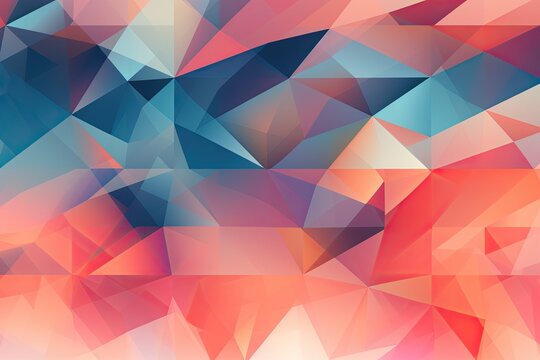 Professional Presentation's Abstract Background: Pastel Gradients & Geometric Pattern, generative AI