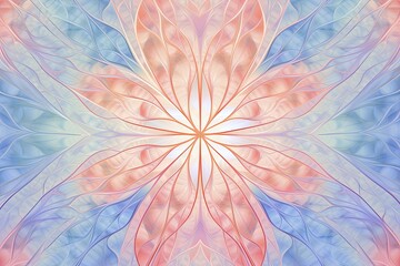 Pastel Colors Meet Intricate Abstract Patterns in a Digital Artwork, generative AI