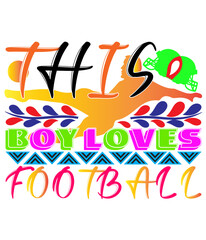 This Boy Loves Football,T-SHIRT DESIGNS