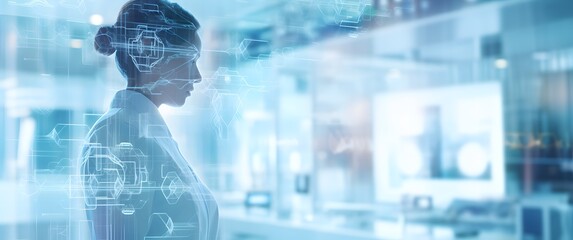 Futuristic Biomedical Technology Concepts - obrazy, fototapety, plakaty