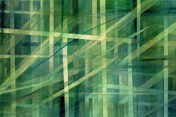 Green Lines: A Mesmerizing Abstract Pattern of Intersecting Lines for Digital Artwork, generative AI