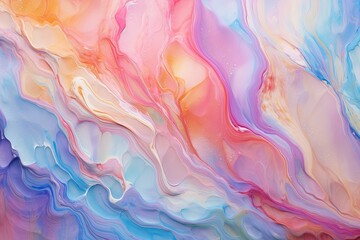 Opalescent Symphony: A Captivating Digital Artwork with Abstract Opal Multi-Color Background, generative AI